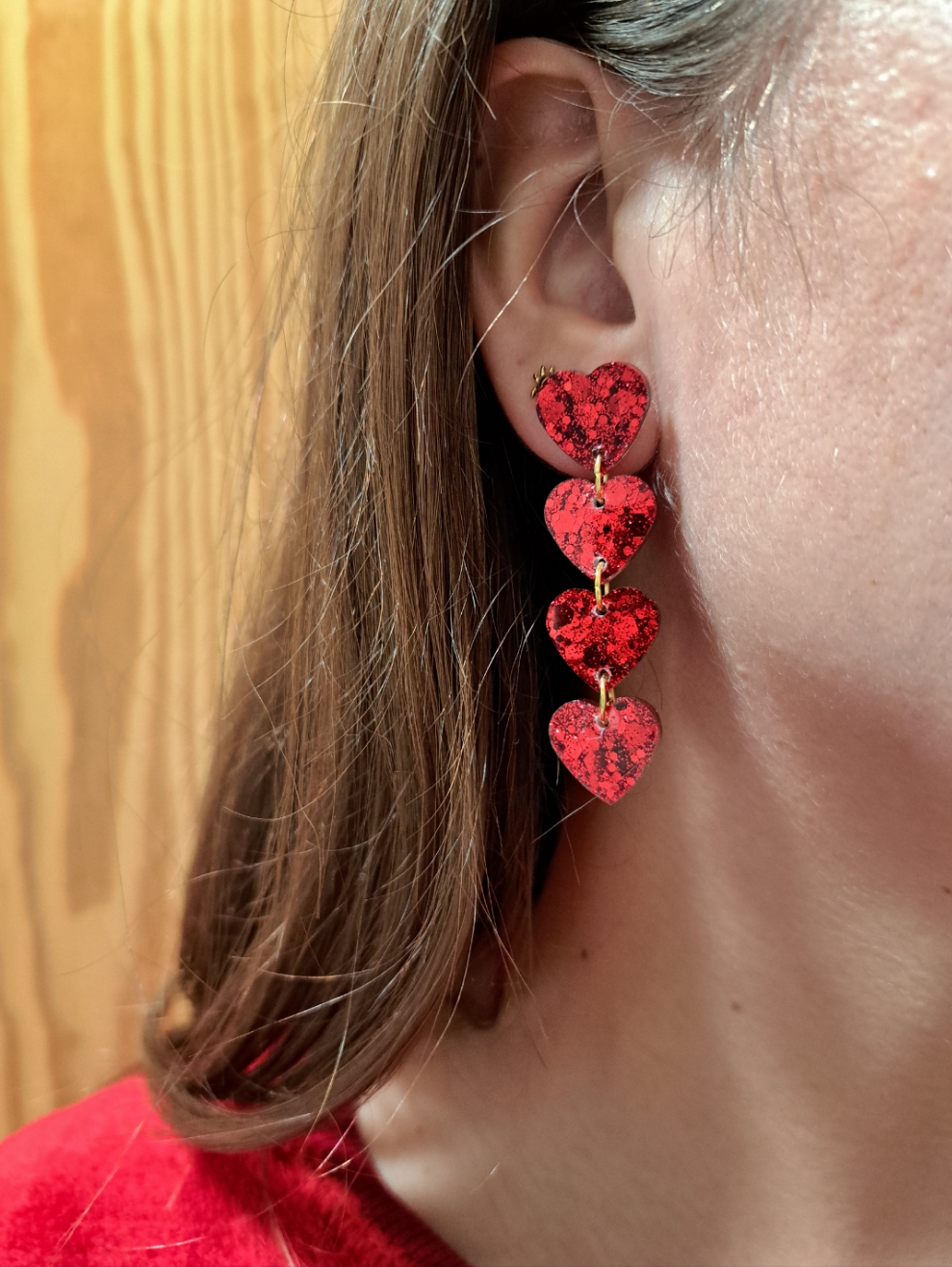 Pendientes Fall in love (rojo)