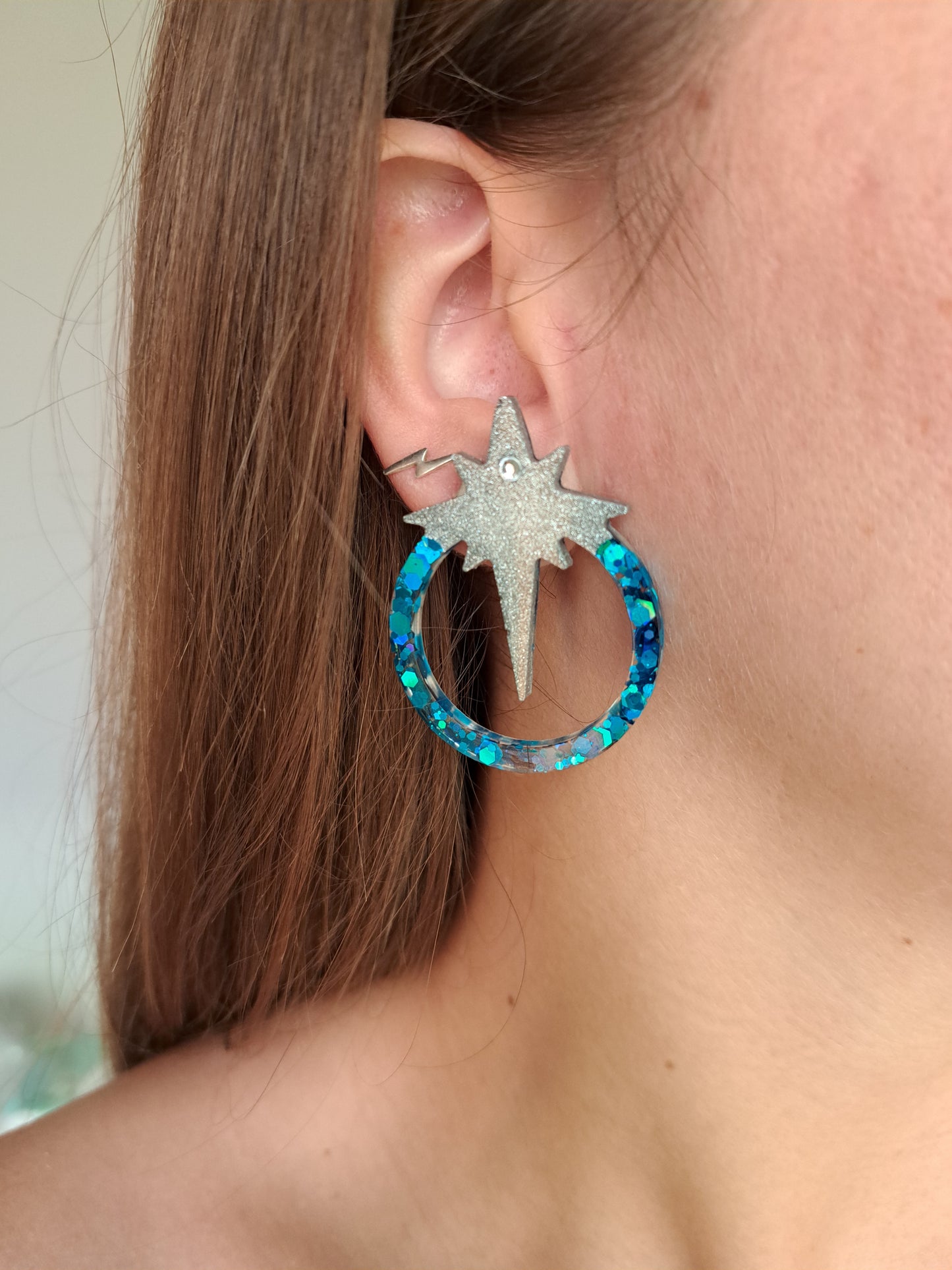 Pendientes Stela azul