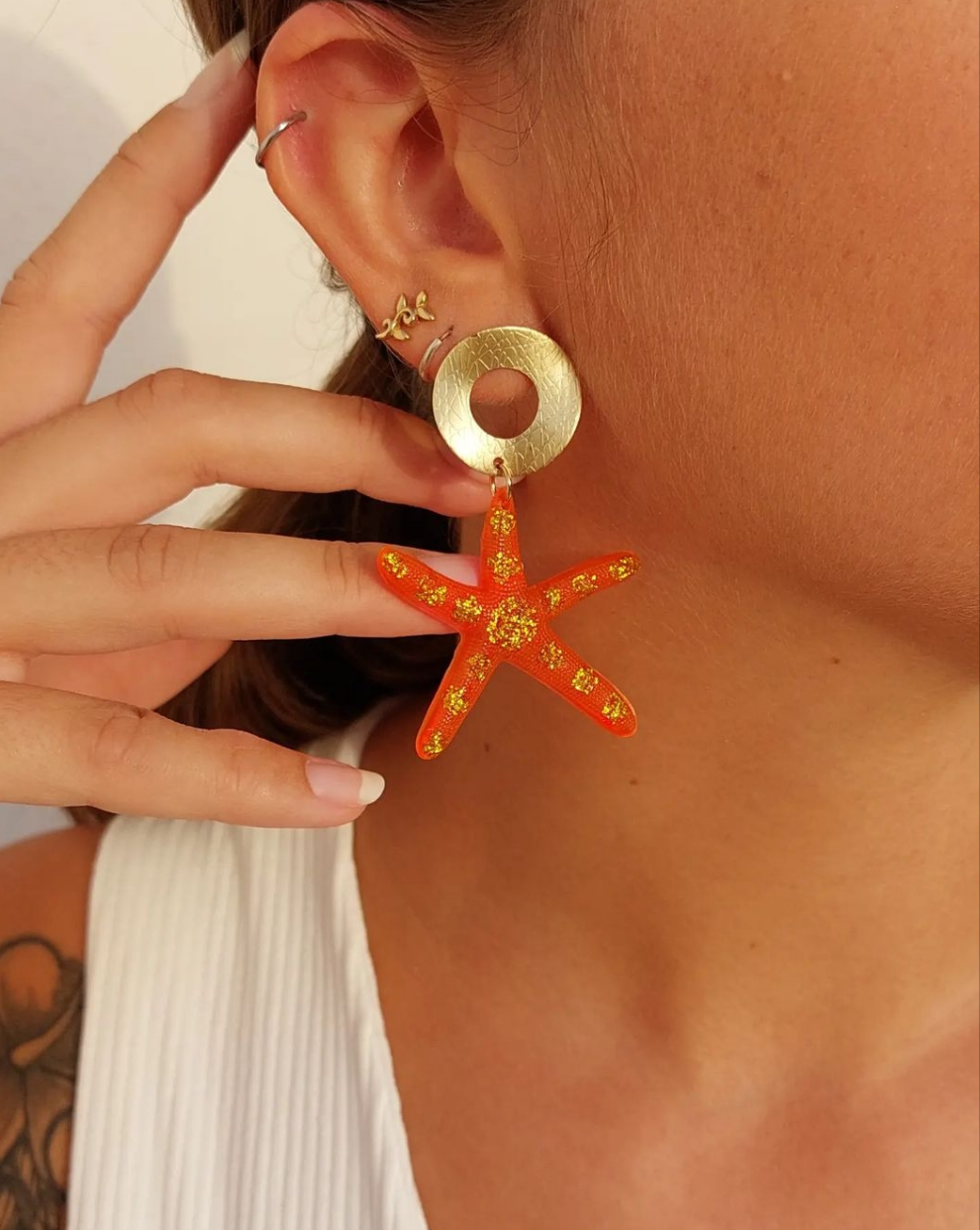 Pendientes Perseidas naranja