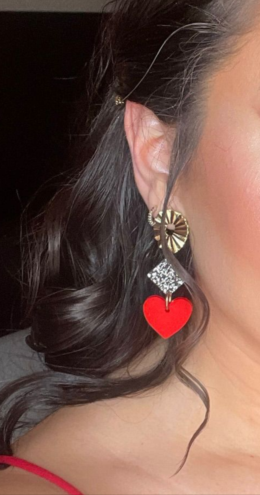 Pendientes Reina de corazones