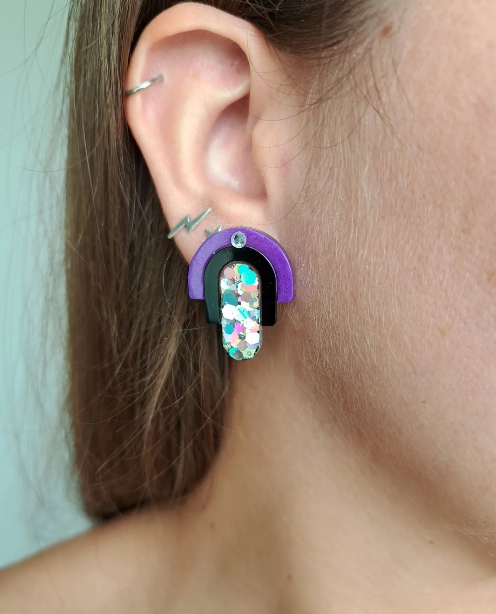 Pendientes Micro morado