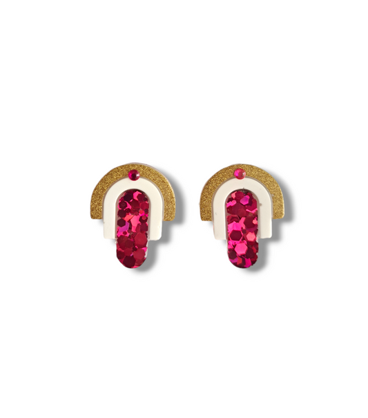 Pendientes Micro fucsia