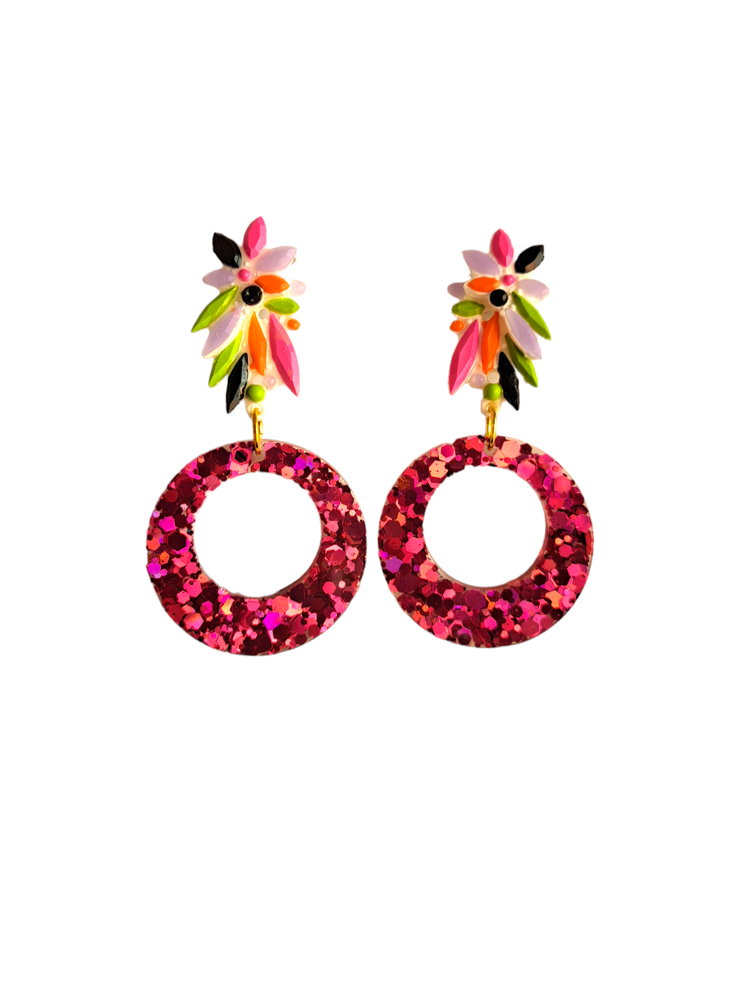 Pendientes Triana fucsia