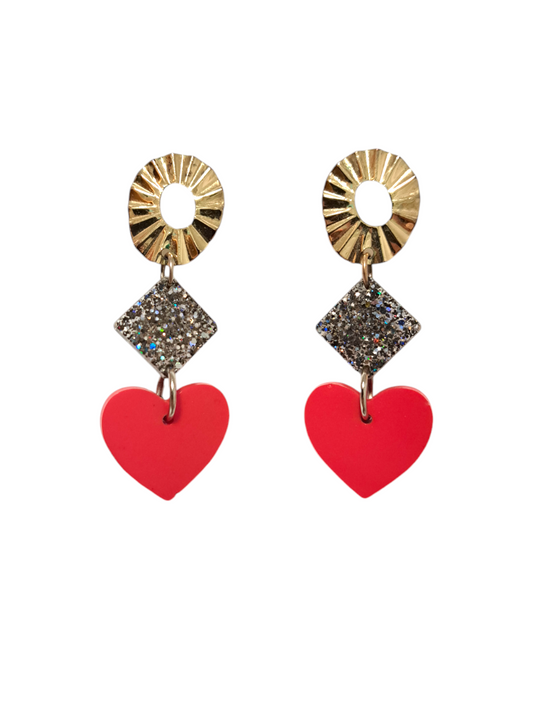 Pendientes Reina de corazones